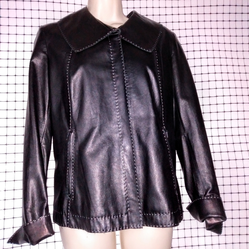Anne Klein Genuine Leather Sz L
